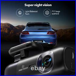 REDTIGER 4K Dash Cam Front and Rear Dash Camera WiFi GPS with Free SD Card