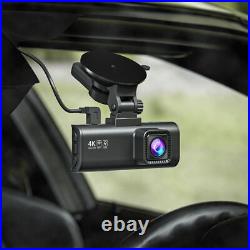 REDTIGER 4K Dash Camera Front and Rear Dash Cam WIFI Free Hardwire kit