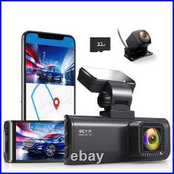 REDTIGER 4K Dual Dash Camera for Cars Dash Cam Front and Rear Built-in WiFi GPS