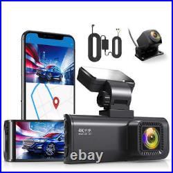 REDTIGER 4K Front and Rear Dash Cam Dual Dash Camera Free Hardwire Kit