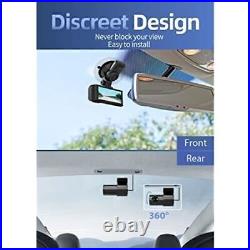 REDTIGER Dash Cam Dual Dash Camera Built in WiFi GPS for Car Front and Rear