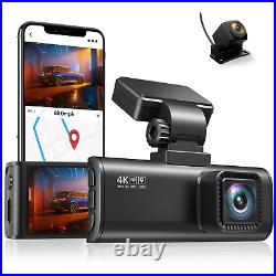 REDTIGER F7N Dash Cam Front and Rear Built-in WiFi&GPS 4K Car Camera for Cars