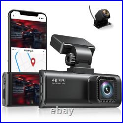 REDTIGER F7N Front and Rear Dash Cam Car Camera 4K Built in WiFi&GPS for Cars