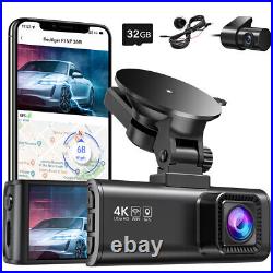 REDTIGER F7NP Dash Camera Front and Rear 4K Dash Cam with 33FT Rear Camera Cable