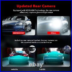 REDTIGER Front and Rear 4K Mirror Dash Cam Rear View Mirror Camera Backup Camera
