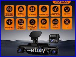 RRP £249.99 Front & Rear Dash Cam 3 Front + 1 Rear Camera + SD Card