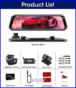 Right Side Camera Version? Mirror Dash Cam 10'' 1080P Dual Dash Cam Front and Re