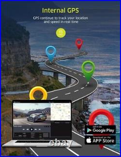 TOGUARD 4K 1080P WiFi GPS Dual Lens Dash Cam Front + Inside Car Camera Recorder