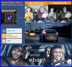 TOGUARD 4K Dash Cam GPS Car DVR Camera WIFI Dual Front Inside Cabin Night Vision