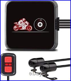VSYSTO Motorcycle Dash Cam 1080P Dual Lens Video Camera, Motorbike Camera Front