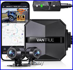 Vantrue F1 Motorcycle Camera Front and Rear 4K+1080P 5GHz WiFi Motorbike Dash