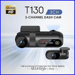 Viofo T130 Dash Cam Front Rear & Interior 3 Channel Taxi Uber HD GPS WIFI Camera