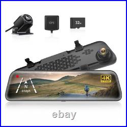 WOLFBOX 12 4K Mirror Dash Cam Front and Rear View Dual Cameras G840S4K Car Cam