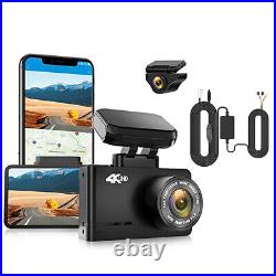 WOLFBOX D07 Dash Cam Front and Rear 4K/2.5K+1080P Mini Camera Parking Monitor