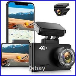 WOLFBOX D07 Dash Cam Front and Rear Built-in WiFi GPS 4K/2.5K+1080P Mini Camera