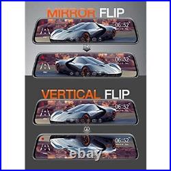 WOLFBOX G840S 12 4K Dash Camera Mirror Front and Rear Cam Parking Monitor Dash