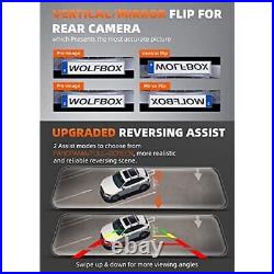 WOLFBOX Mirror Dash Cam G900 4K+2.5K Front and Rear Cam Camera with Hardwire Kit
