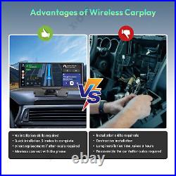 XGODY 10.26 Portable Dash Cam Car Stereo Apple Carplay Android Auto Radio BT FM
