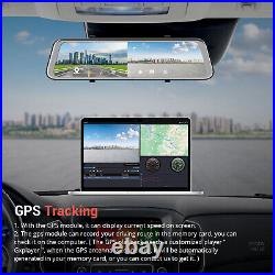 XGODY 12 Dash Cam Mirror 4K Car DVR Night Vision GPS Front and Rear Dual Camera