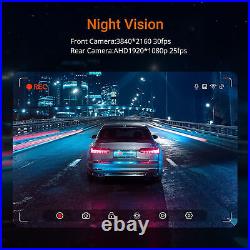 XGODY 3 4K+1080P Front Rear Camera Dash Cam WithWIFI GPS G-Sensor Night Vision