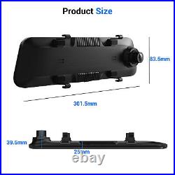 XGODY 4K+1080P 12 Dash Cam Car Voice Control WIFI Fit App GPS Front Rear Camera