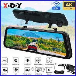 XGODY 4K 12 Dash Cam Car Voice Control WIFI GPS Front Rear Internal Camera 4K