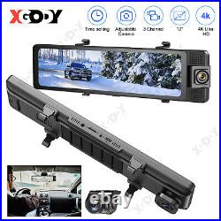XGODY Dash Cam Triple Camera DVR Camera Front and Rear Video Night Recorder GPS